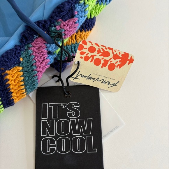 NWT!! FREE PEOPLE It's Now Cool the Crochet Tie One Piece Swimsuit Medium Large - Picture 13 of 16